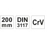 Klíč nastavitelný 200 mm CrV