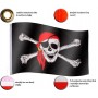 Pirátská vlajka Jolly Roger - 120 cm x 80 cm