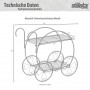 STILISTA Stojan na rostliny, vozík, 66 x 60 x 28 cm, ocel