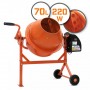 TIMBERTECH Míchačka na beton 70 l, 220 W, ocel, 2 kolečka