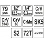 Gola sada 1/2&apos , 1/4&apos &apos  + příslušenství - 79 ks